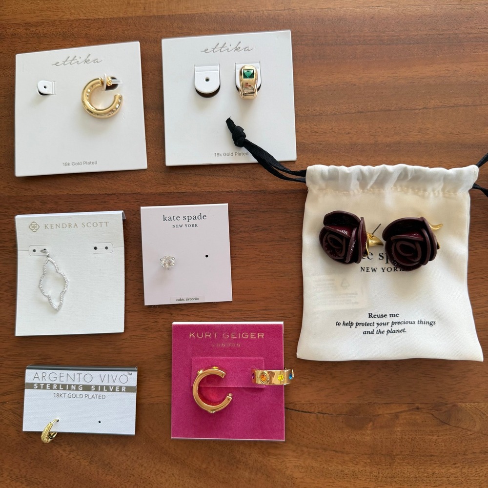 DESIGNER SINGLE EARRING Jewelry Bundle Kate Spade Kurt Geiger Kendra Scott